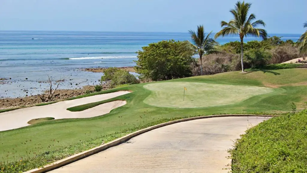 Coastal golf course overseeing the ocean