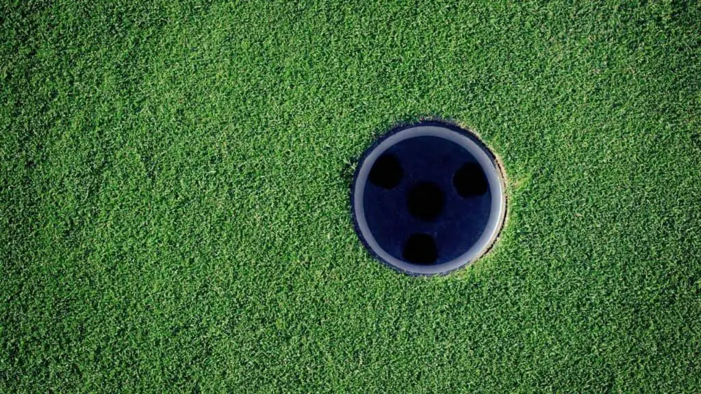 Hole on a golf green